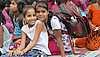 Mädchen an der Kontaktstelle für Straßenkinder der Organisation Butterflies