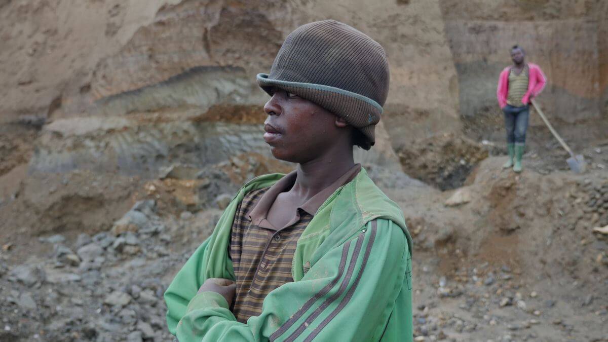 Coltanarbeiter im Kongo