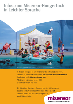 Infos zum Hungertuch 2025/6 in Leichter Sprache