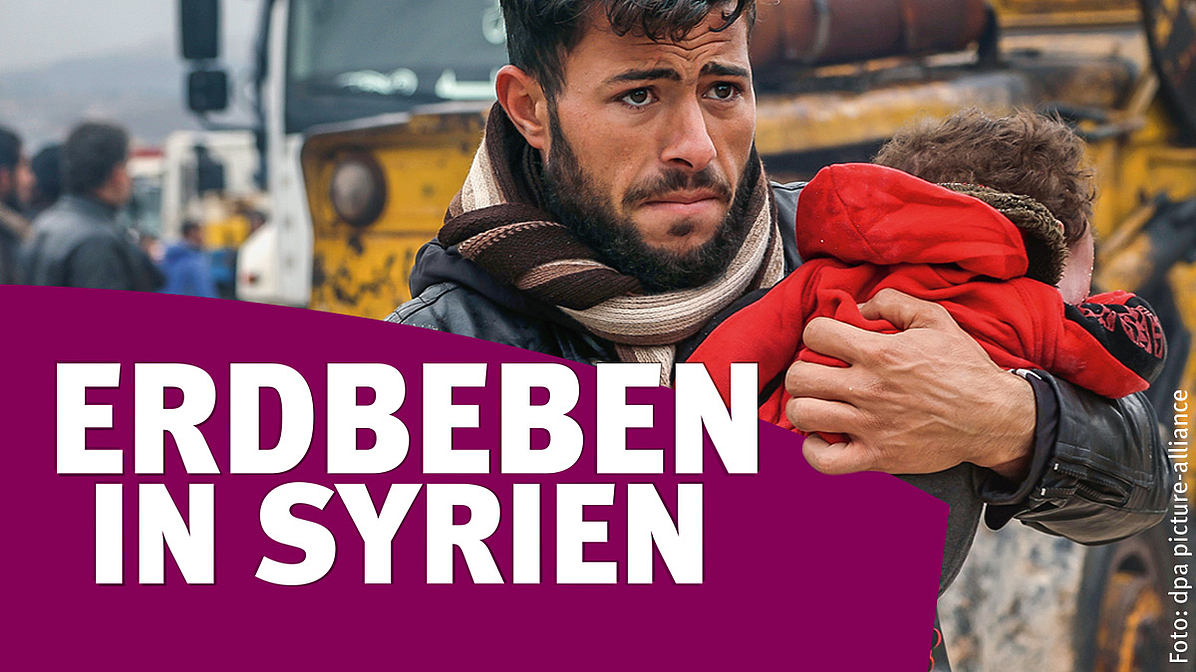 Teaser Spendenaufruf Erdbeben Syrien-Türkei