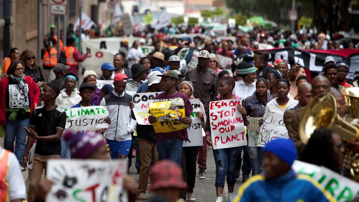 Anti-Kohle Demonstration in Johannesburg